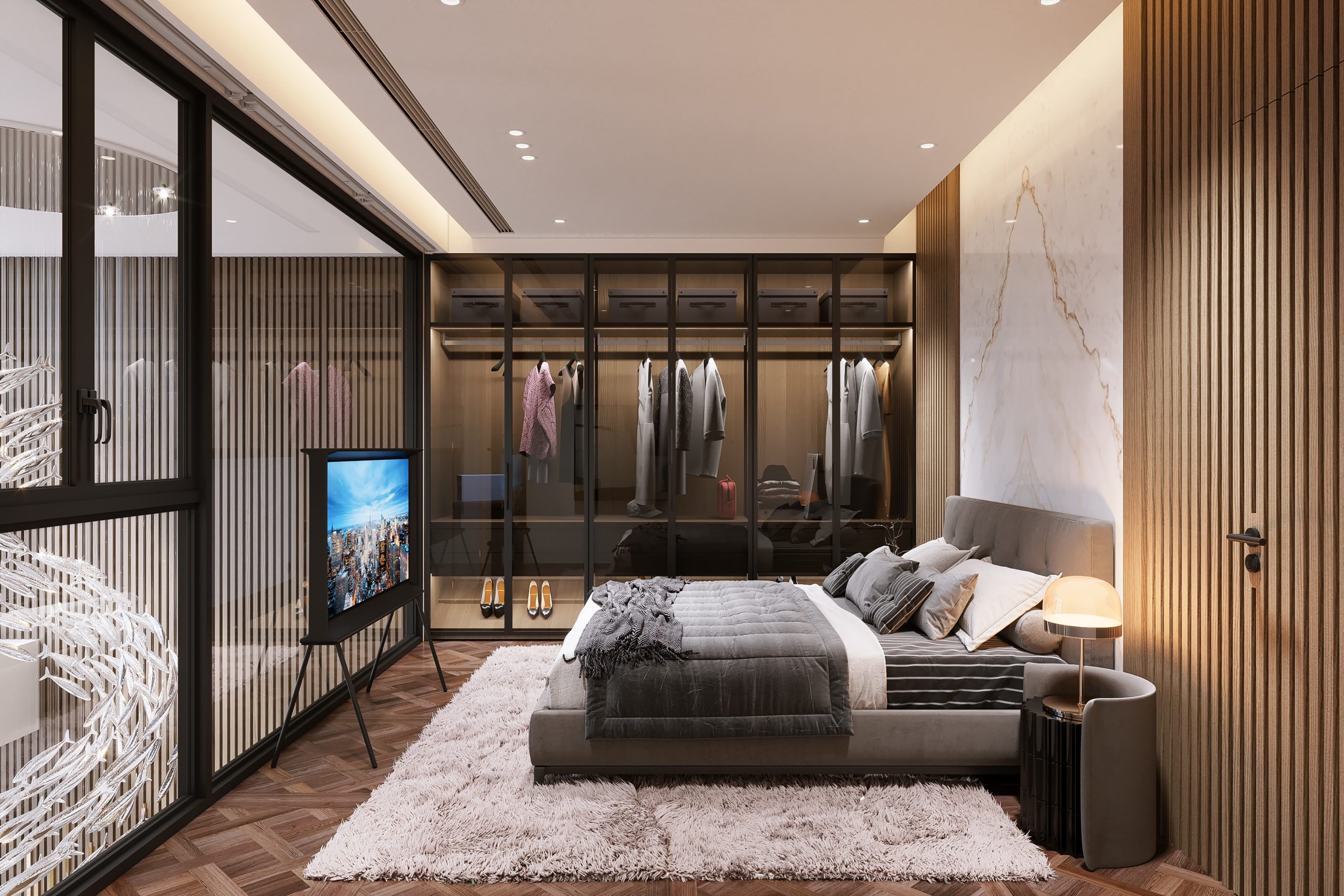 Nội thất căn hộ duplex chung cư Diamond Crown 